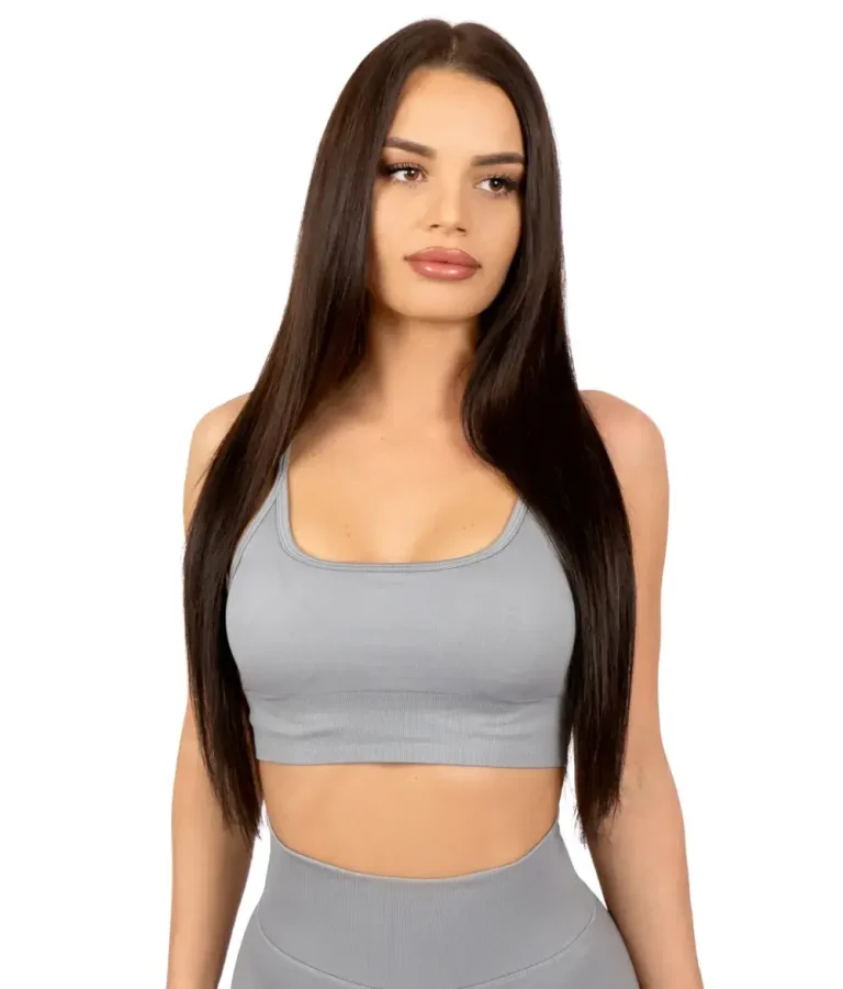 Selena gray top with straps