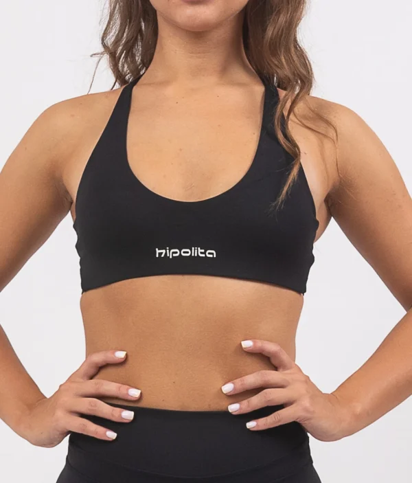 Noa black sports bra