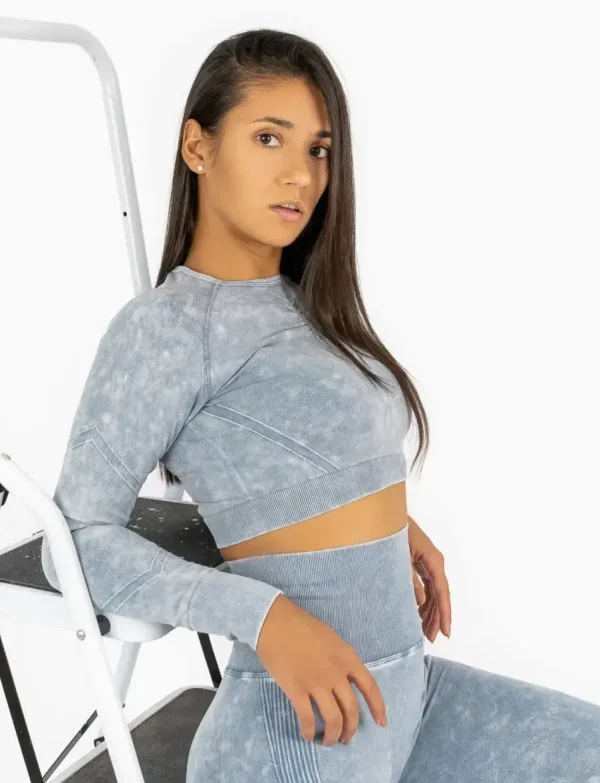 Perfect body blue top na dug rukav