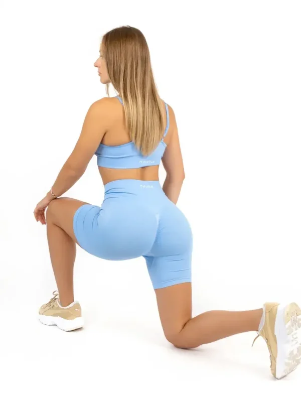 Selena blue komplet šorc + top naramenice