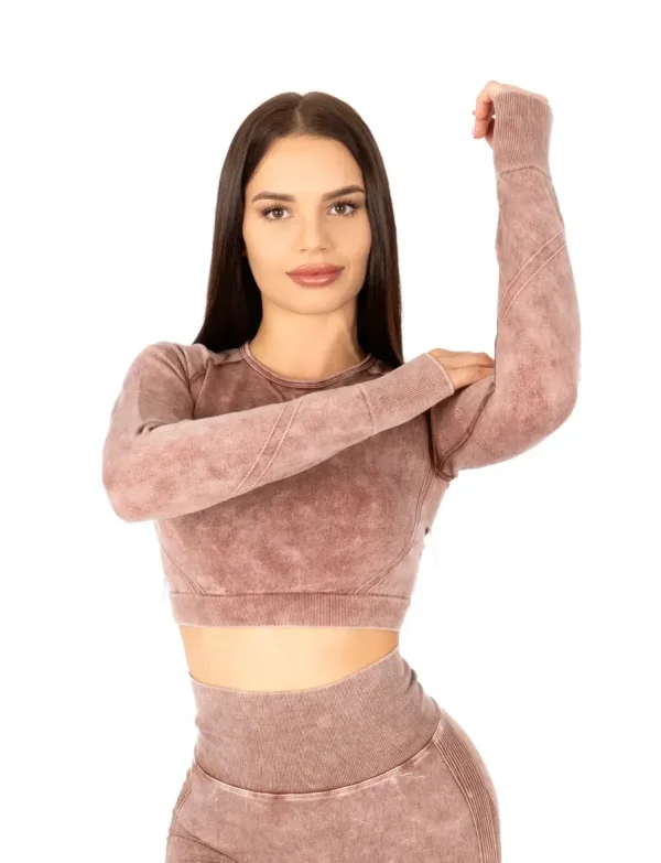 Perfect body brown top na dug rukav