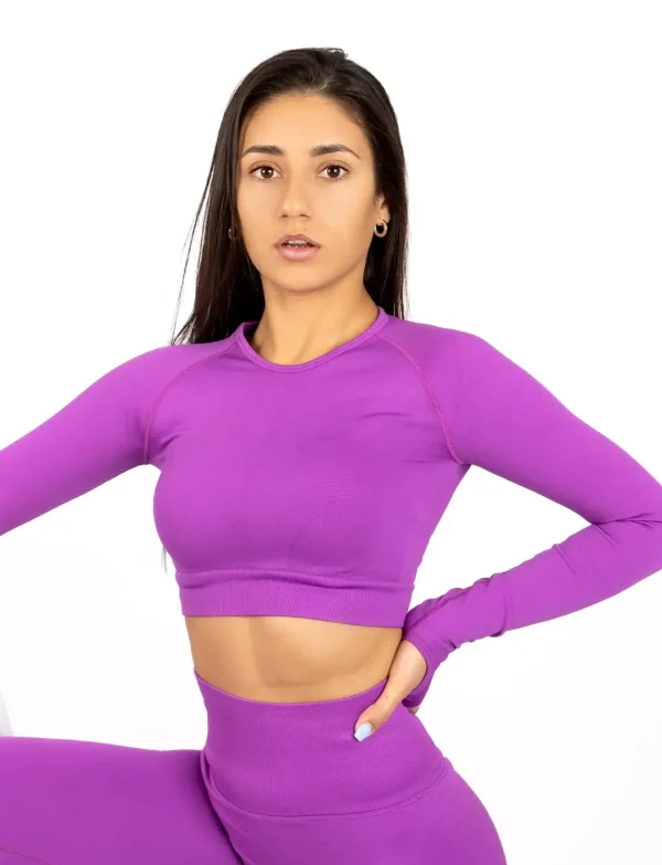 Selena purple top na dug rukav