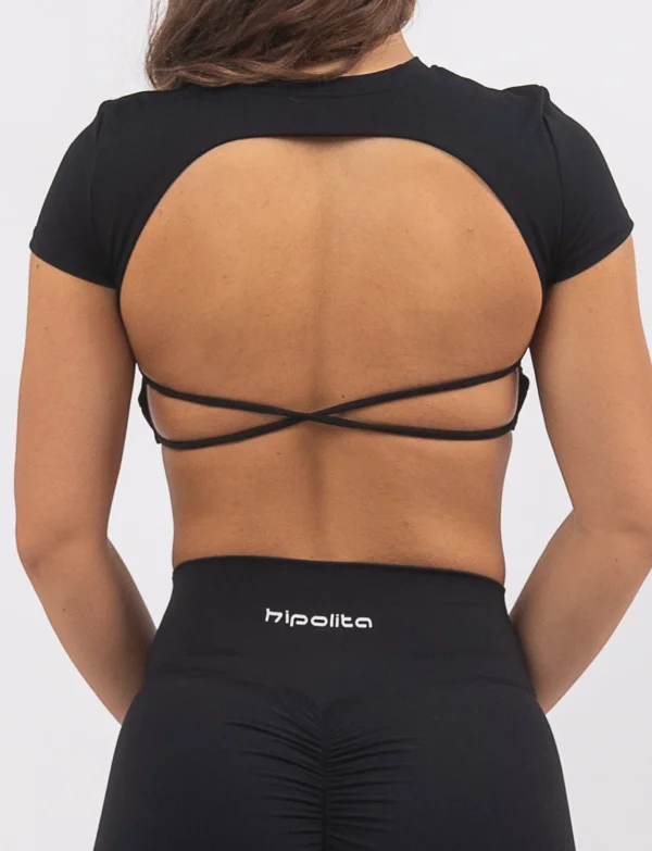 Masha black top kratkih rukava