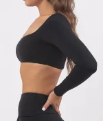 Leila black top na dug rukav 2