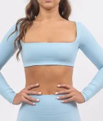 Lia blue top na dug rukav