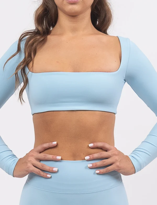 Lia blue top na dug rukav