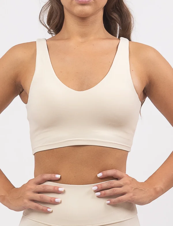 Leila beige top na bretele