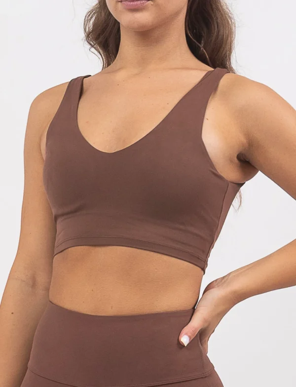 Leila brown top na bretele