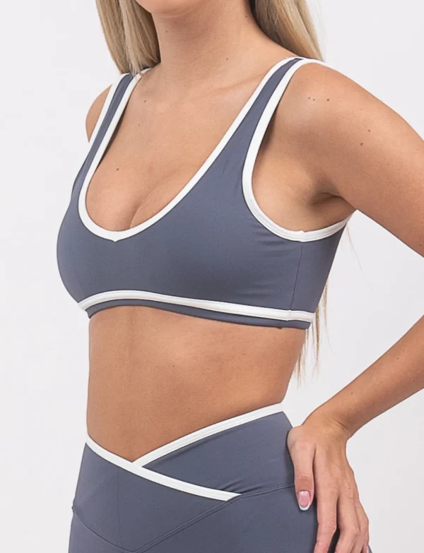 Summer bluish gray top na bretele