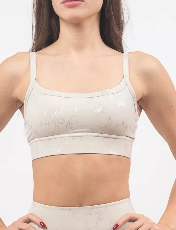 Iris beige top na bretele