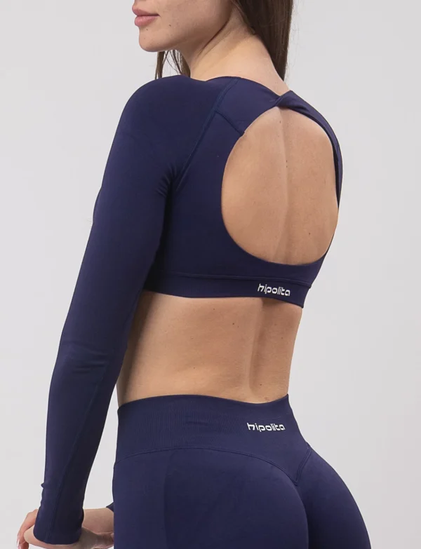 Ira indigo top na dug rukav