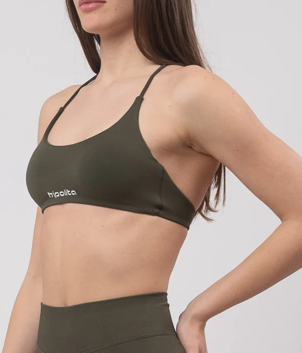 Ira olive green top na bretele 2 Ira olive green top na bretele 2