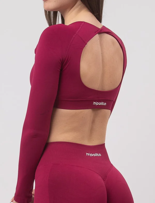 Ira raspberry top na dug rukav