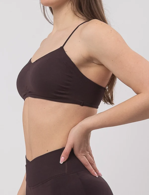 Luna brown top na bretele