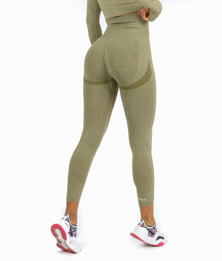 Aurora navy green fitness leggings