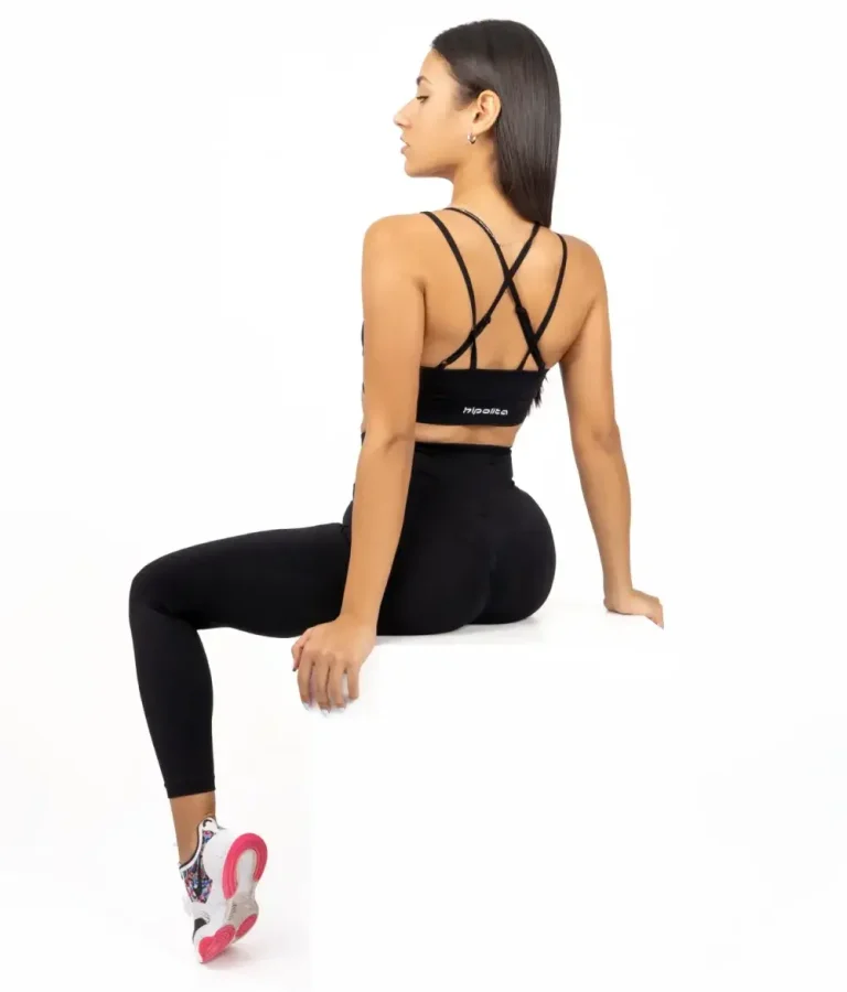 Dalia black matching set with strappy top