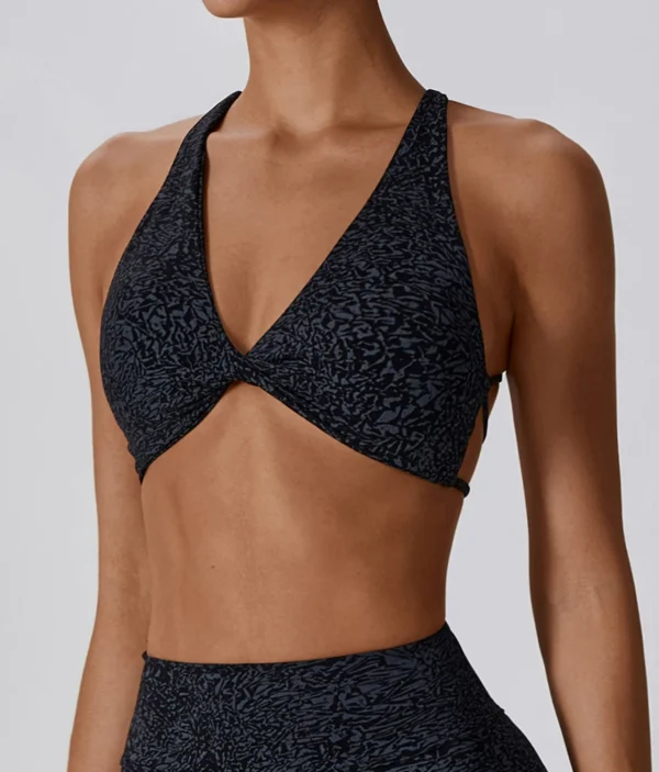 Tara black strappy top