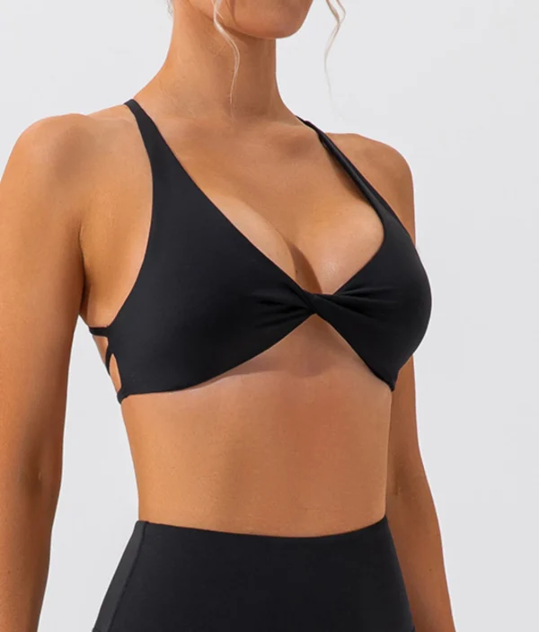 Reina black strappy top