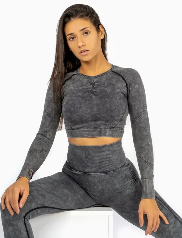 Perfect body dark gray top na dug rukav