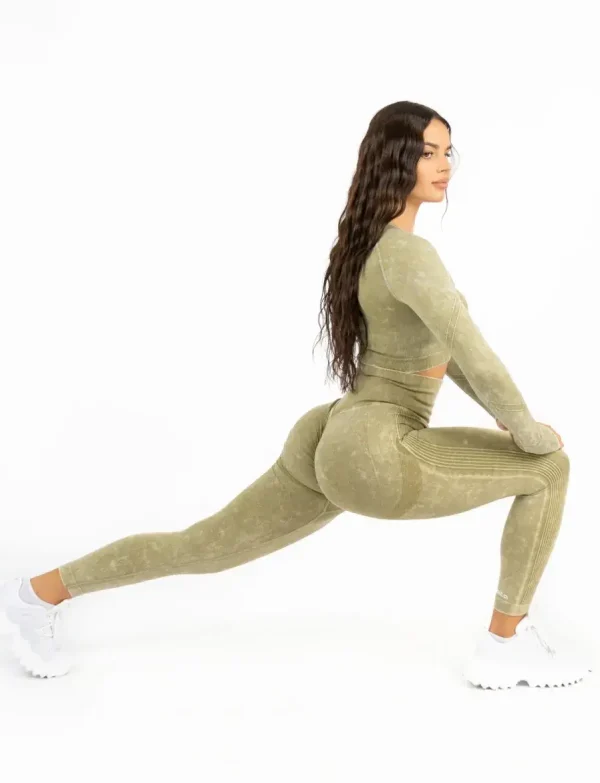 Perfect body navy green komplet sa topom na dug rukav