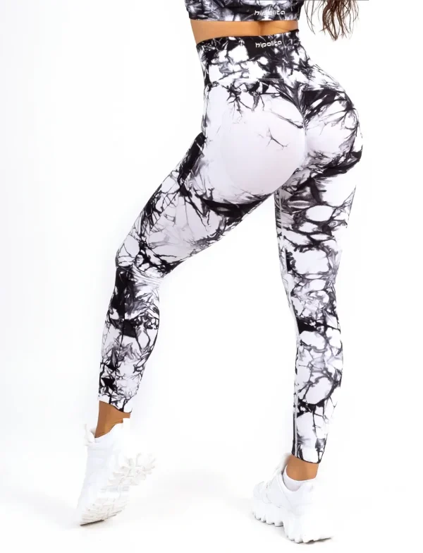 Fiona black & white push up tajice